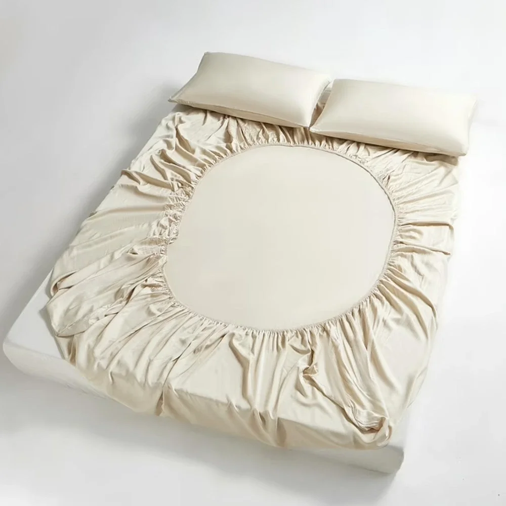 Beige 4 QUEEN Soft Organic Bamboo Bed Sheet Set Luxury Cool Feel 18